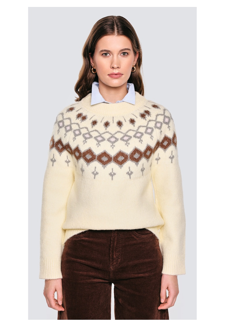 Pulover cu model geometric Skandia 102