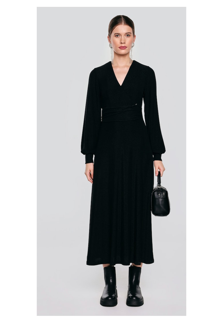 Rochie stralucitoare cu decolteu in V Daniela -