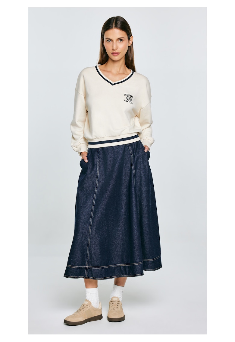 Bluza in stil colegiu cu manecile cazute Gabriella 103