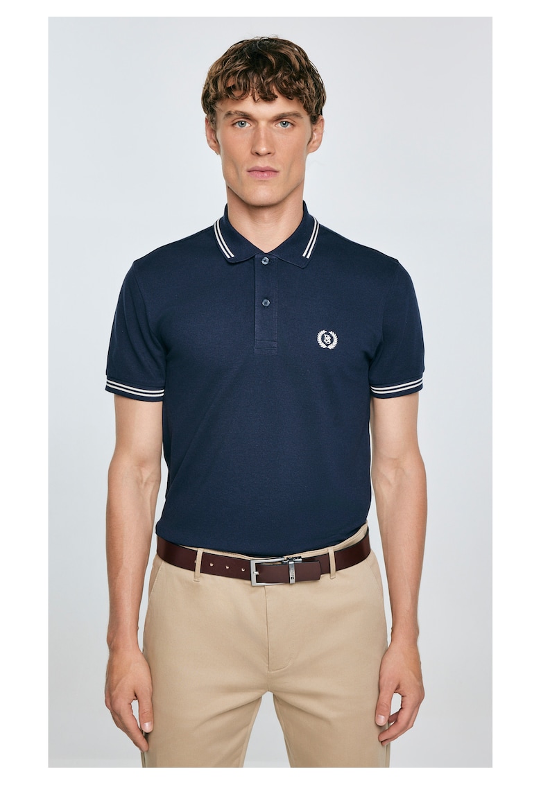 Tricou polo pique cu logo brodat Poller