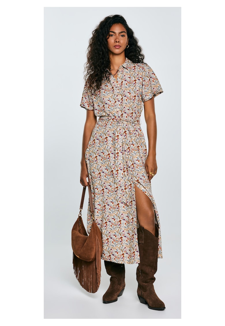 Rochie midi cu imprimeu -