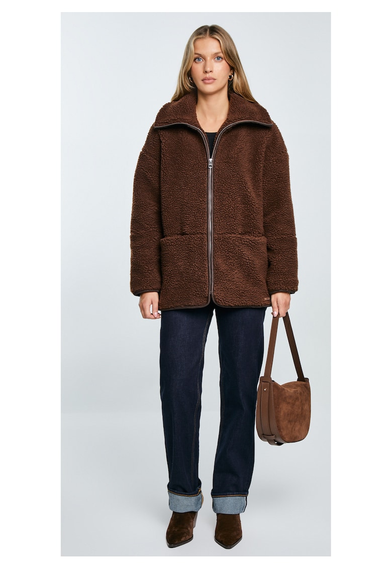 Jacheta tip camasa din sherpa Anabela