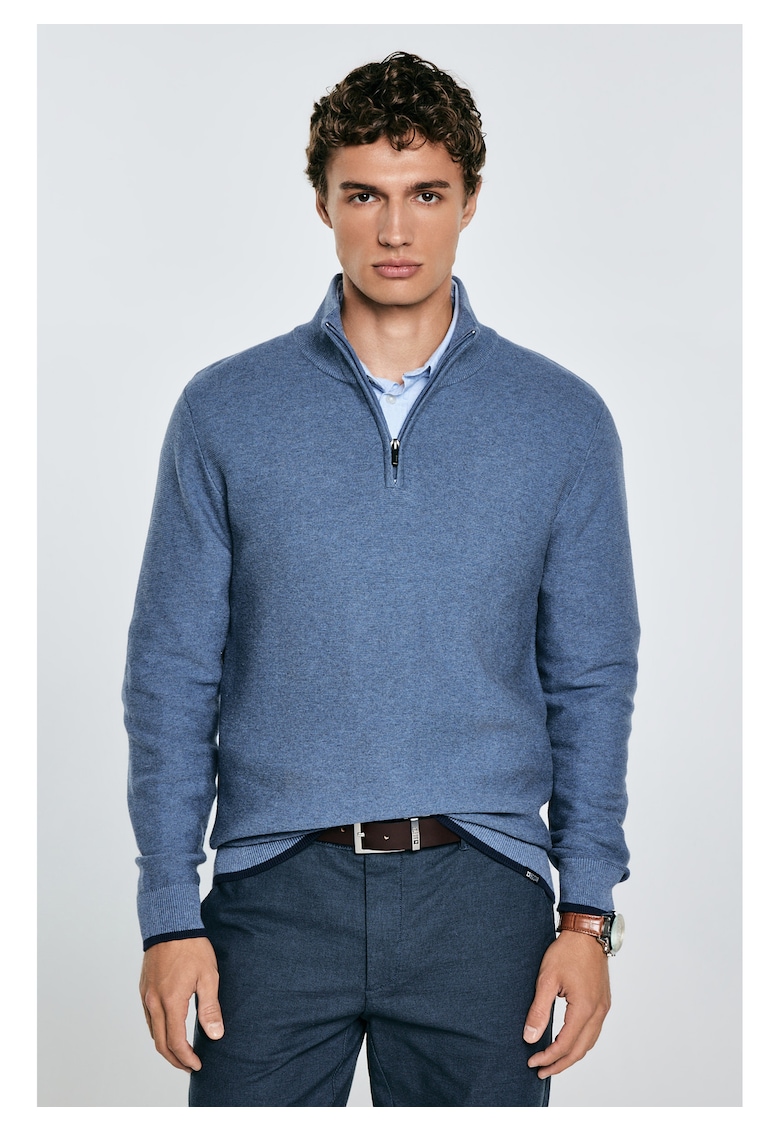 Pulover cu fermoar scurt