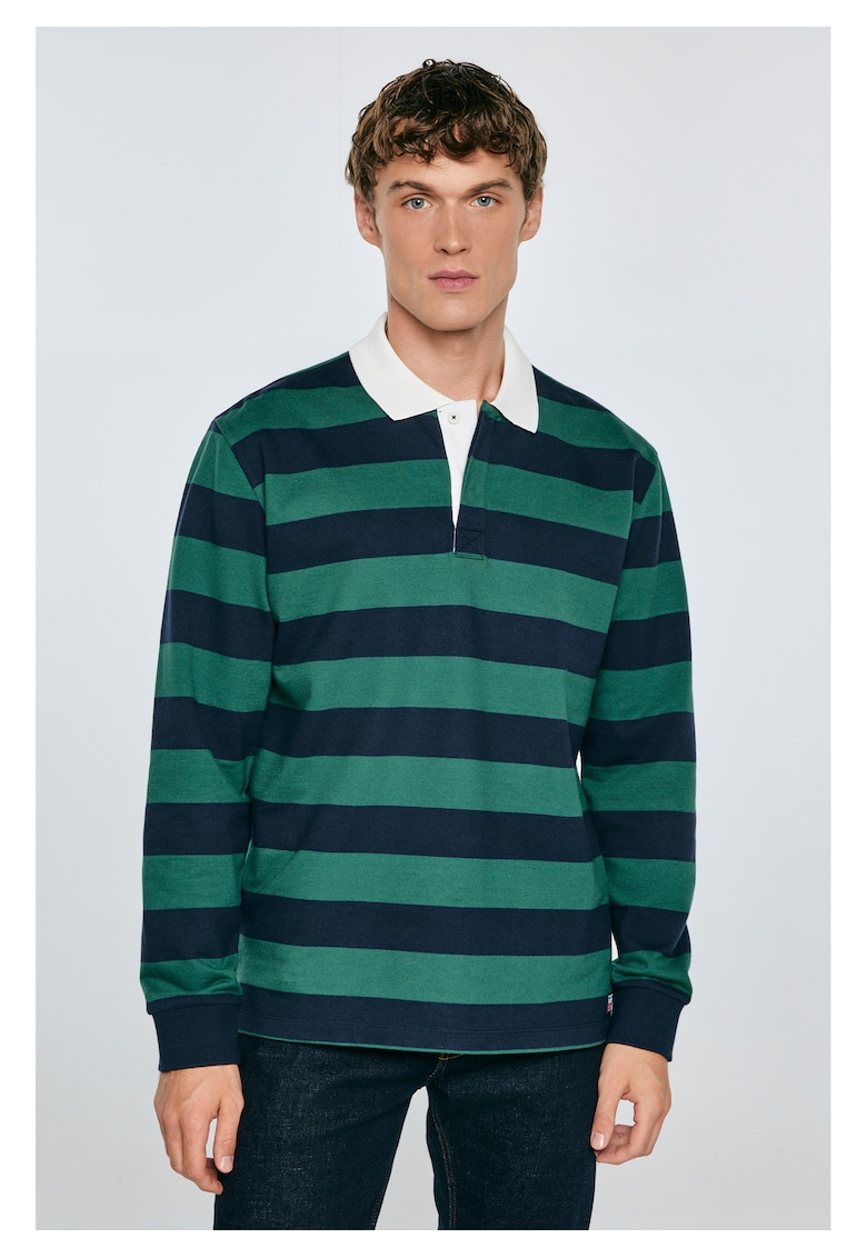 Bluza polo cu model in dungi Miker 403