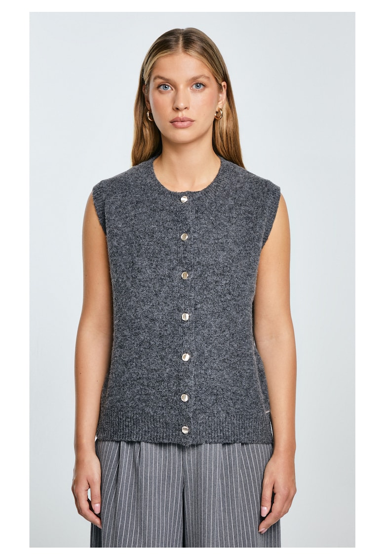 Vesta tip pulover cu nasturi