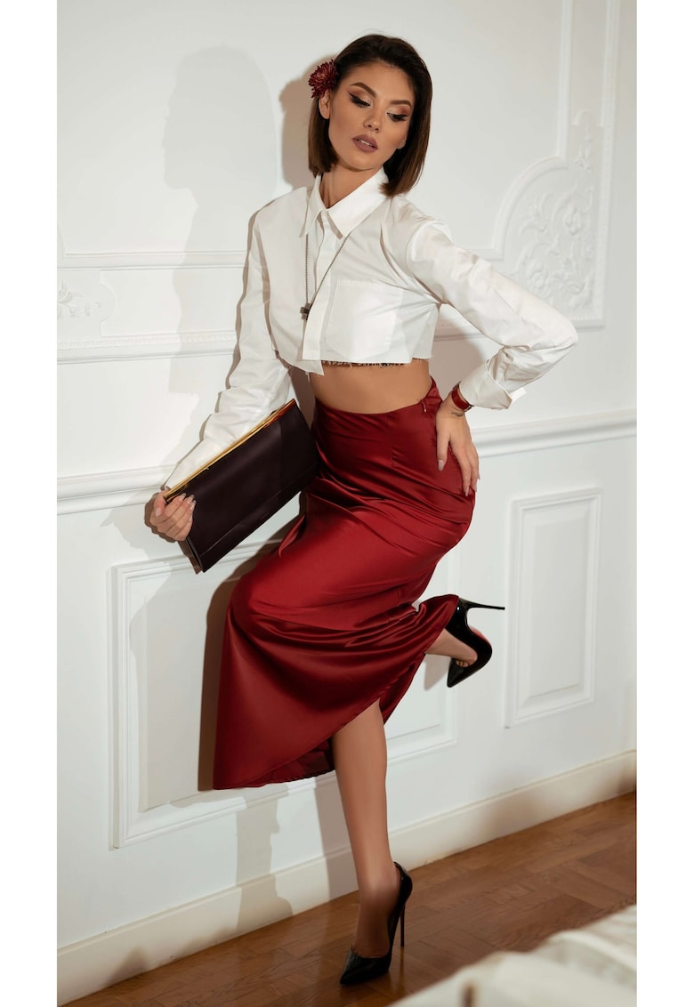 Fusta Maxi Eleganta - Burgundy - Moon