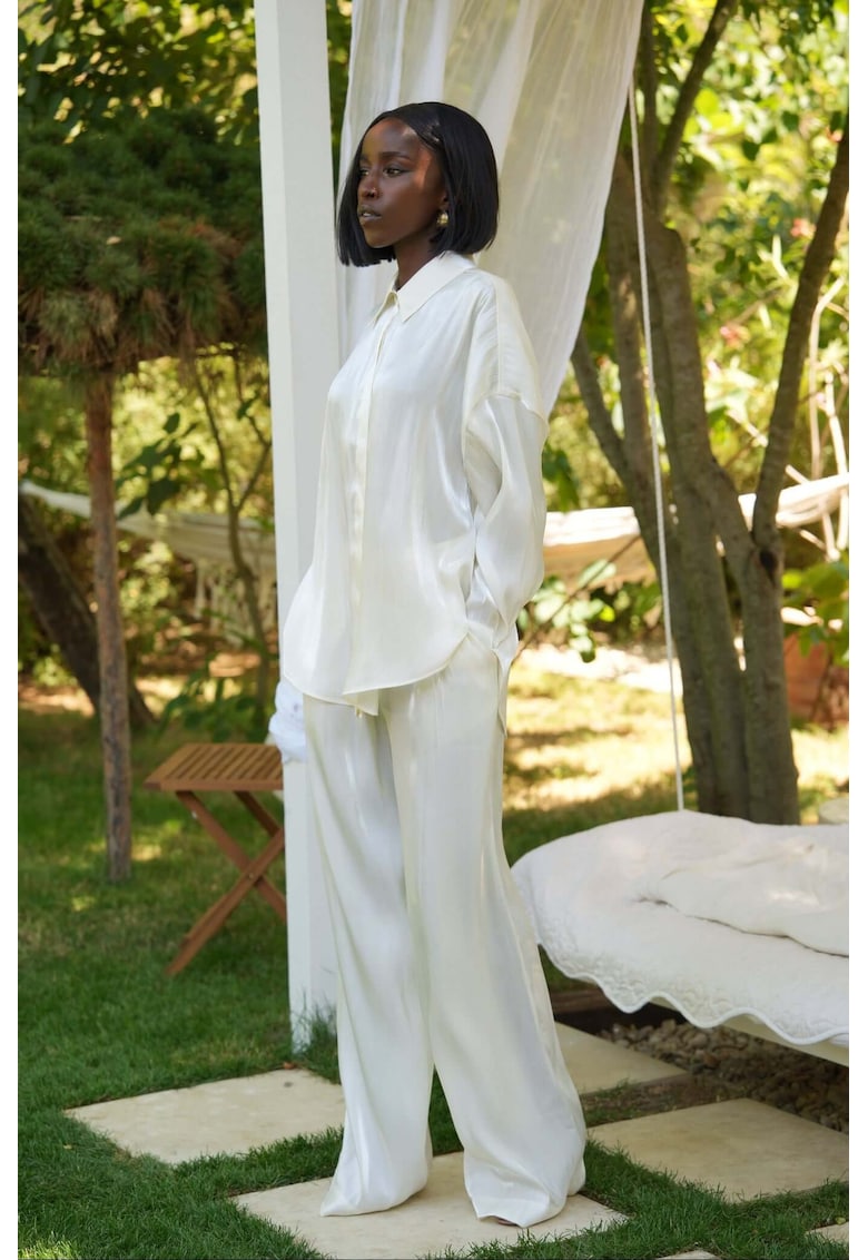 Compleu Elegant din Organza - Alb - White Martini