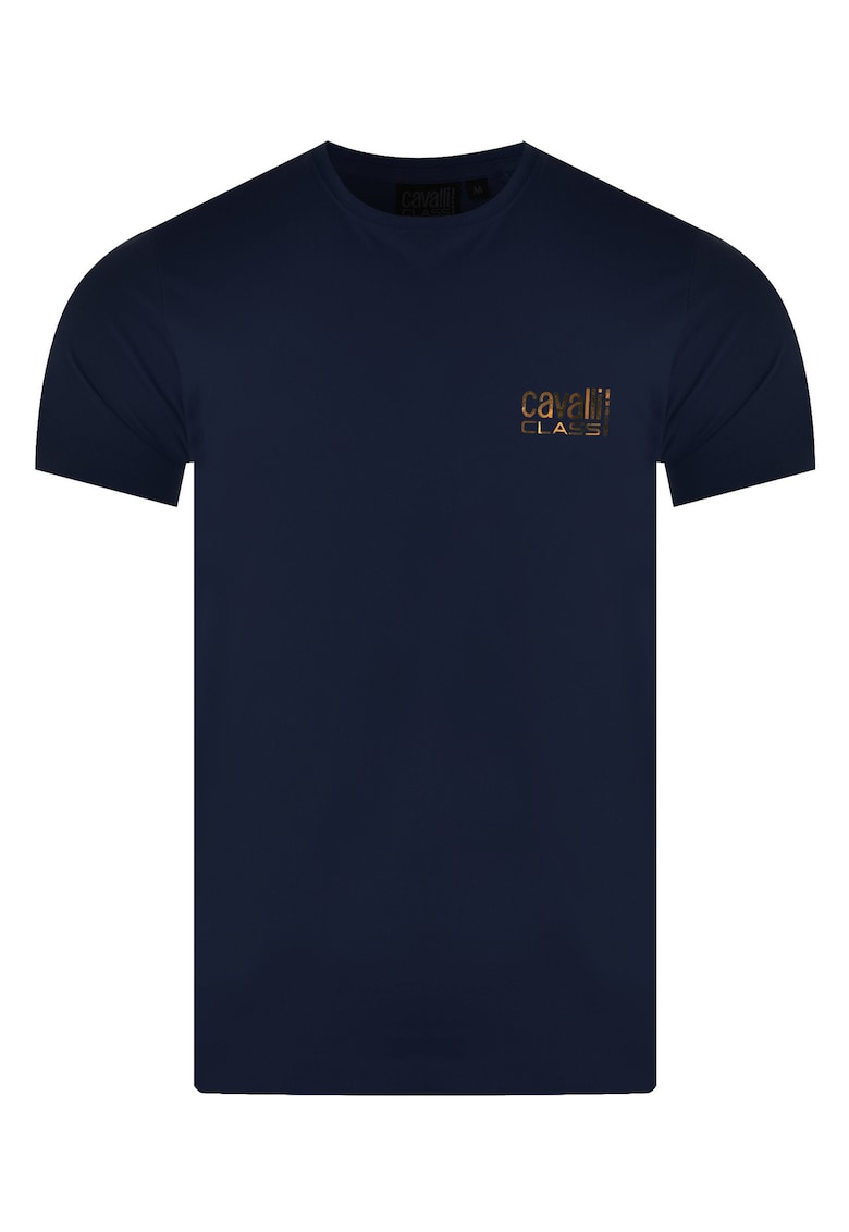 Tricou barbati - D001061-B001 - bleumarin - material bumbac