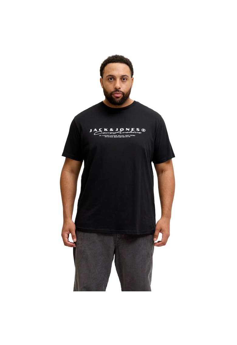 Tricou JACK &JONES Point Branding PLS 52324 - Negru