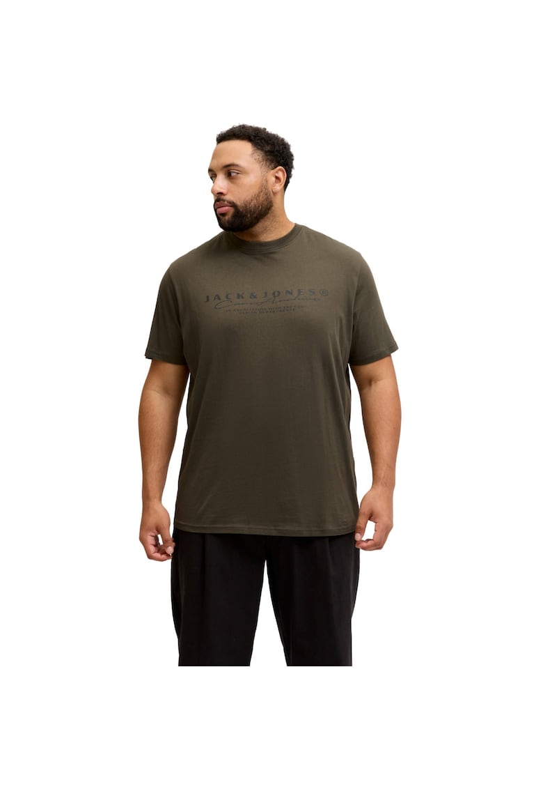 Tricou JACK &JONES Point Branding PLS 52334 - Maro inchis