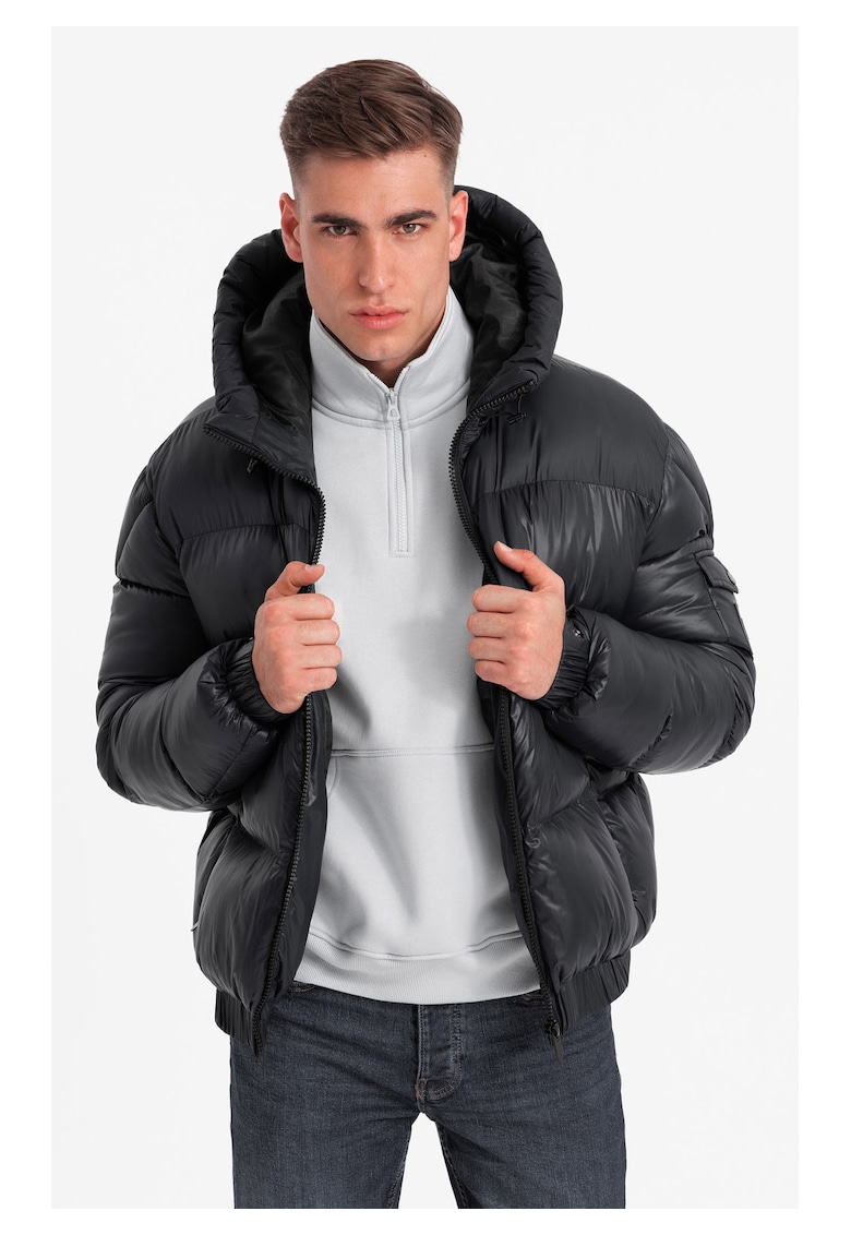 Geaca cu snururi OM-JAHP-0207 - Negru
