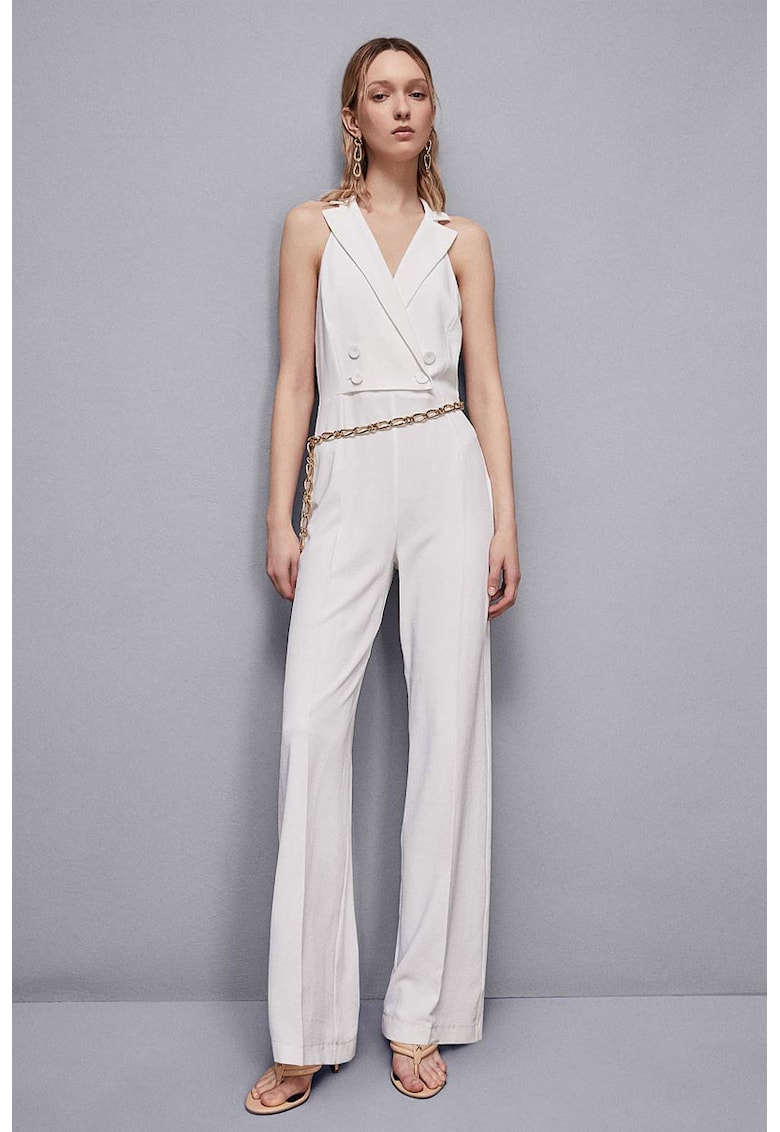 Salopeta fara maneci - cu rever - Negru