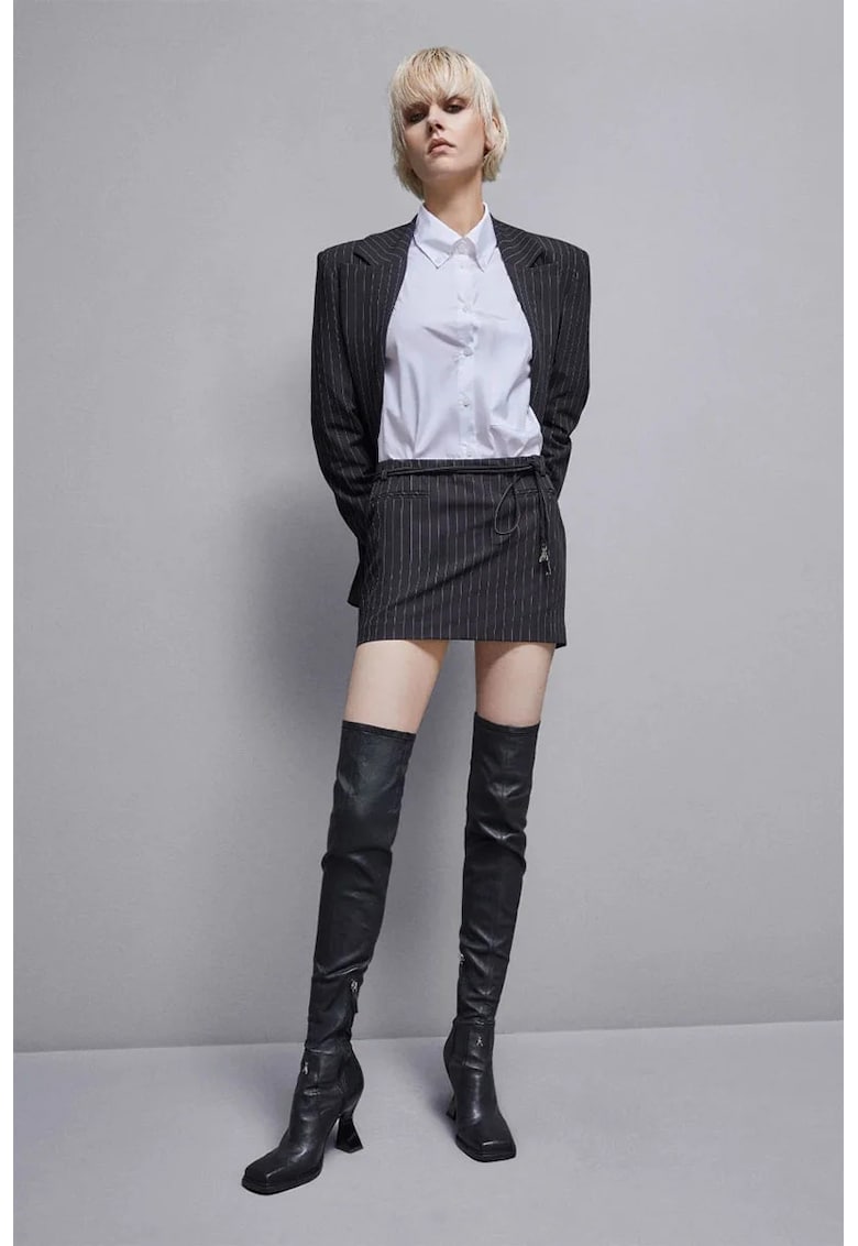 Fusta mini cu model cu dungi