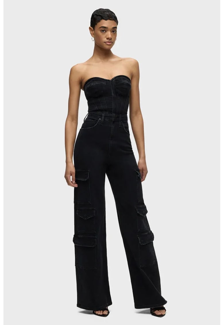 Salopeta fara maneci din denim