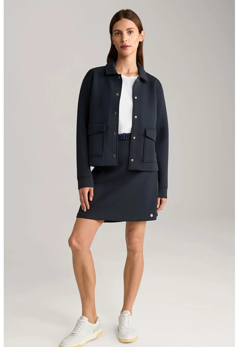 Fusta cu fermoar lateral si curea in talie