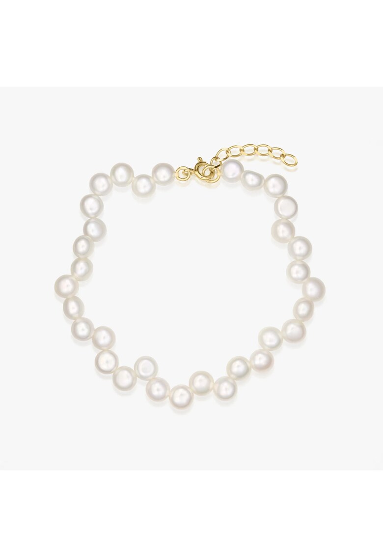 Bratara din argint Golden Harmony - Perle Naturale