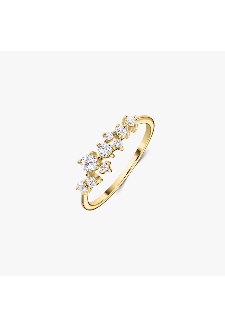 Inel din argint Golden Galaxy - Zirconiu