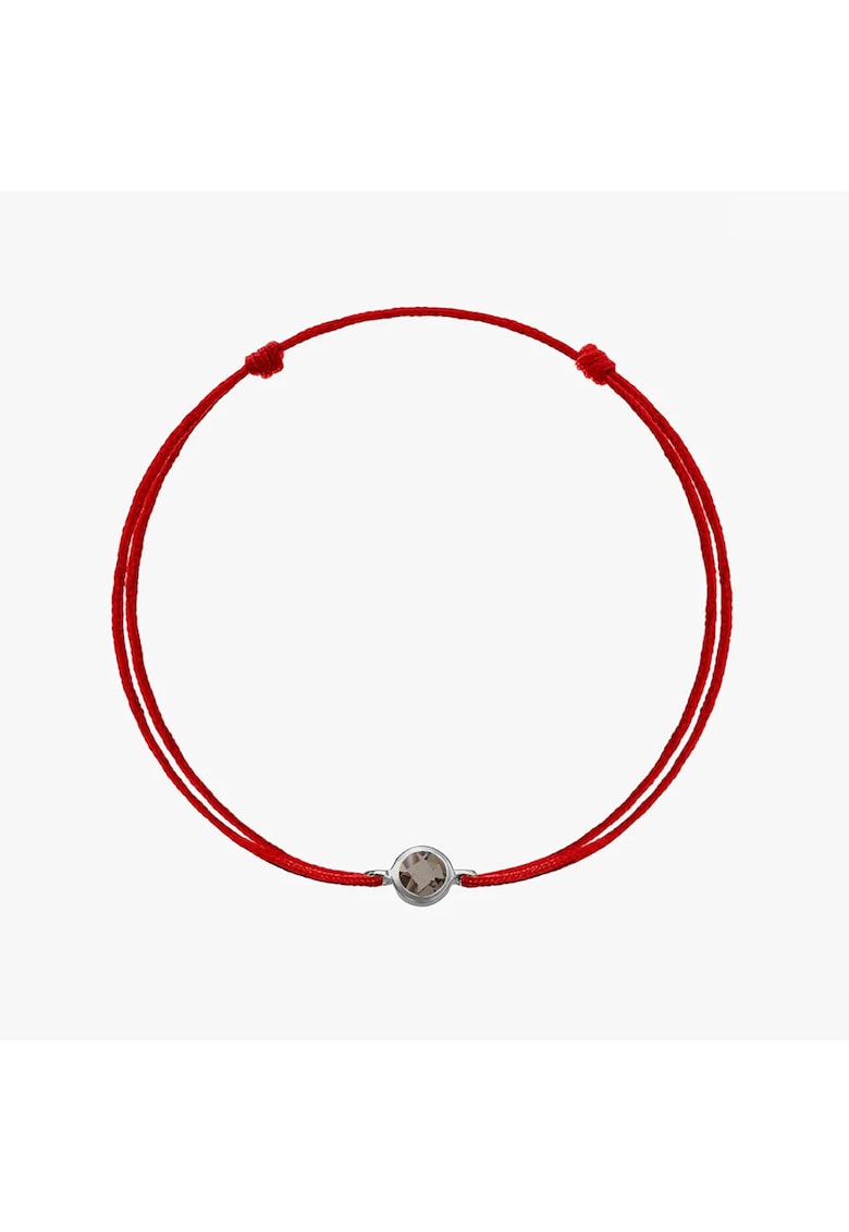 Bratara snur din argint Birthstone May - Onix Verde