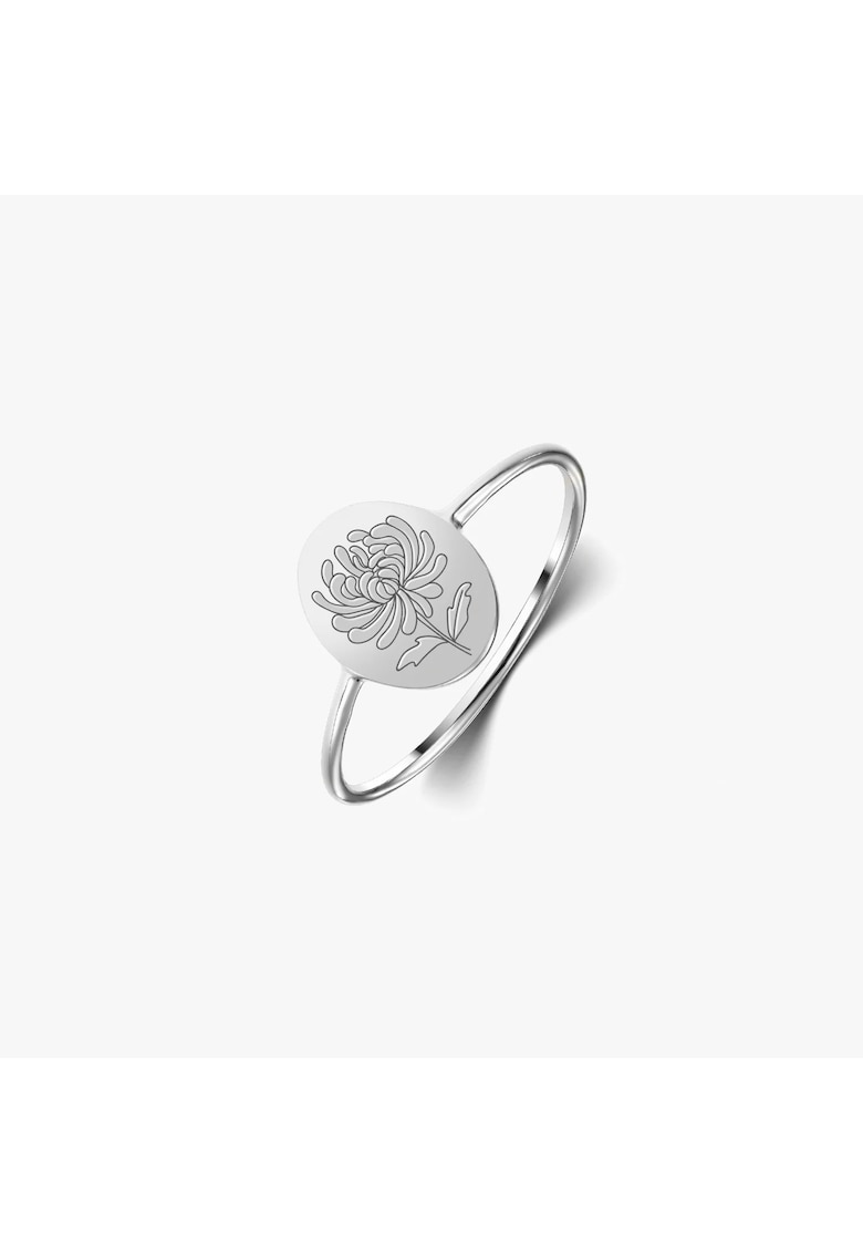 Inel din argint Birthflower - November Chrysanthemum