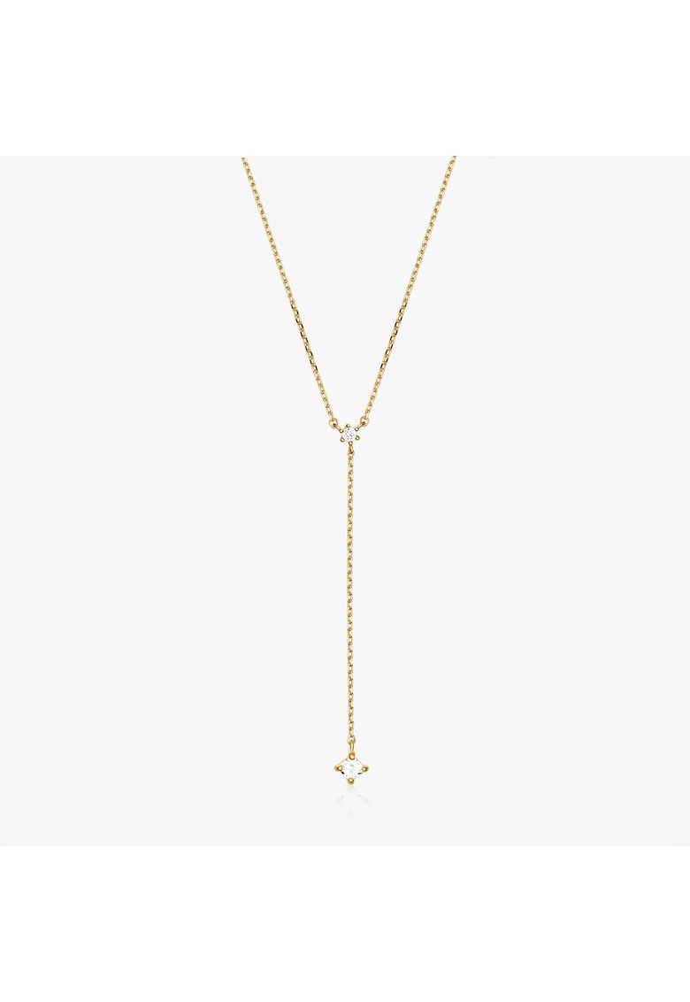 Colier din aur Stone drop - Zirconiu
