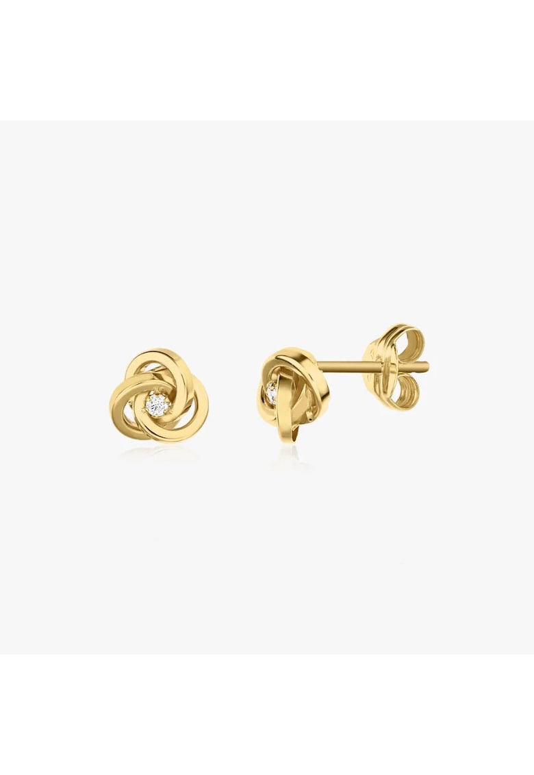 Cercei din aur Eternal Knot