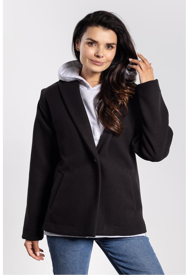 Palton scurt cu revere