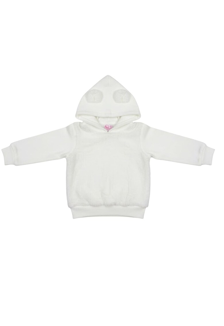 Hanorac pufos cu model cu urechi