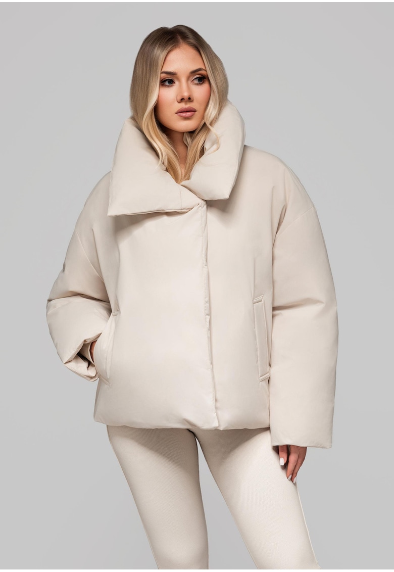 Geaca matlasata cu guler inalt OW-JALP-0101 - Bej