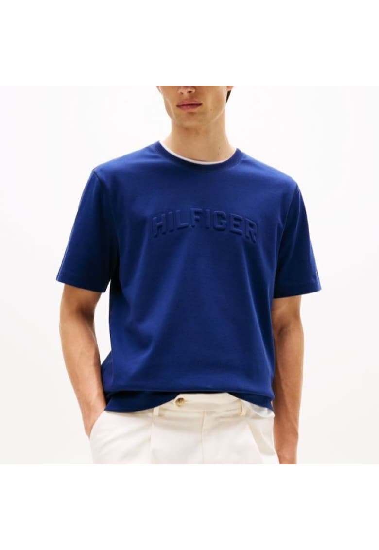 Tricou HILFIGER ARCH EMBOSSED TEE-MW0MW39366-C7G