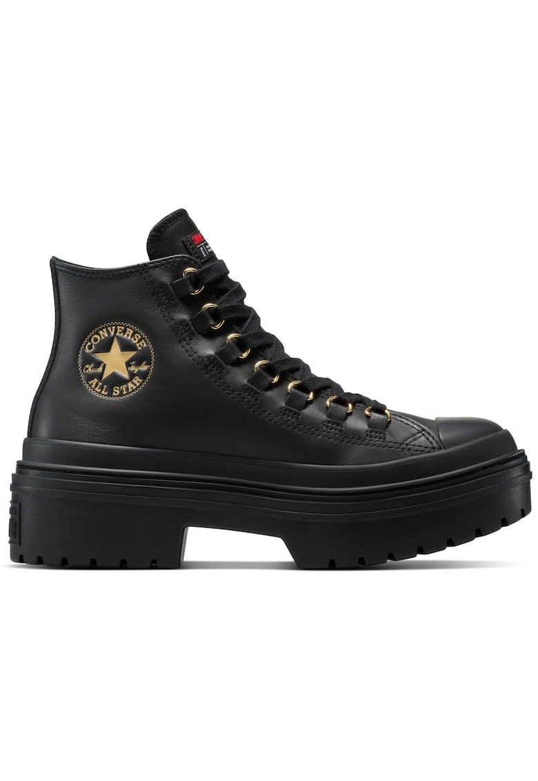 Pantofi sport unisex Chuck Taylor All Star Lugged Heel Platform Waterproof Leather - Negru