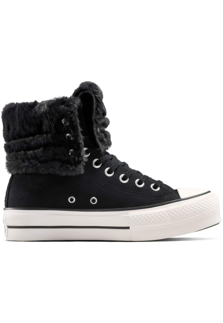 Pantofi sport unisex Chuck Taylor All Star Fold-Over Lift Platform - Negru