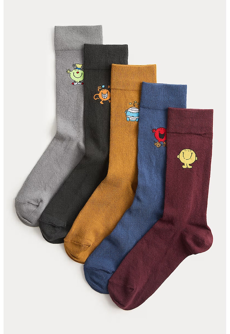 Set de sosete lungi Mr. Men - 5 perechi - Multicolor