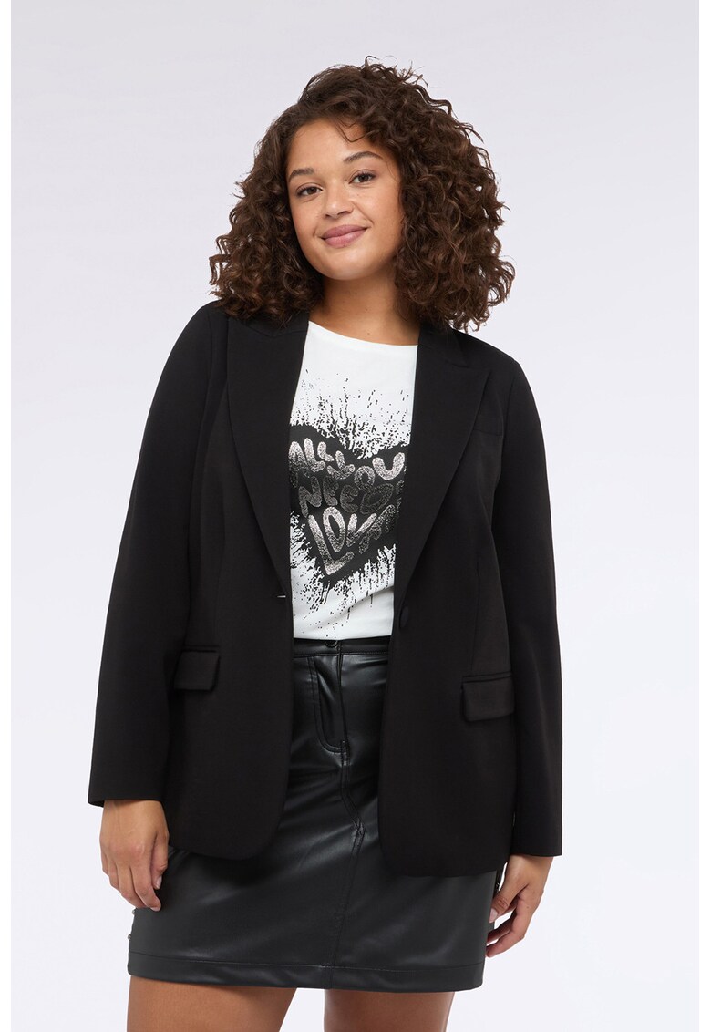 Sacou cu buzunare cu clapa - Negru