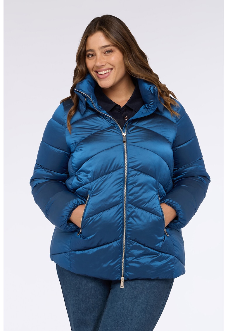 Geaca scurta cu gluga - Albastru inchis