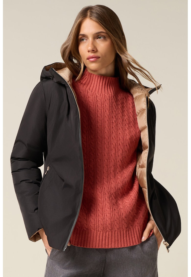 Geaca reversibila cu vatelina si gluga