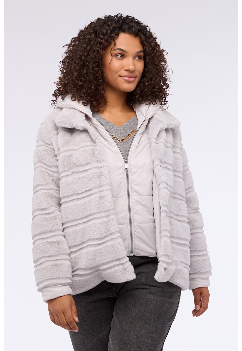 Jacheta din plus cu gluga