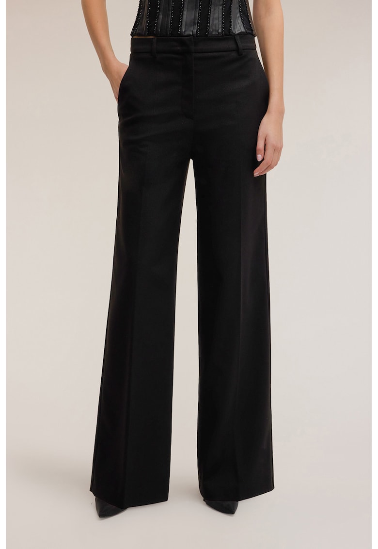 Pantaloni eleganti cu croiala ampla - Negru