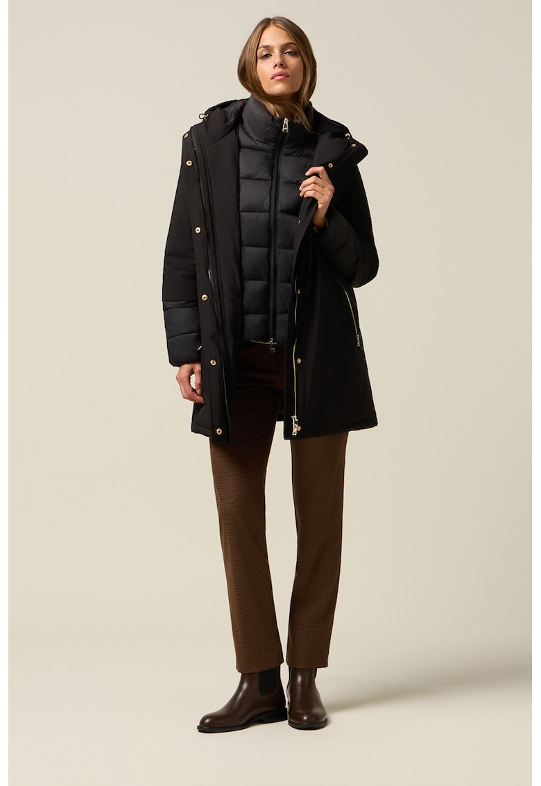 Jacheta lunga cu fermoar