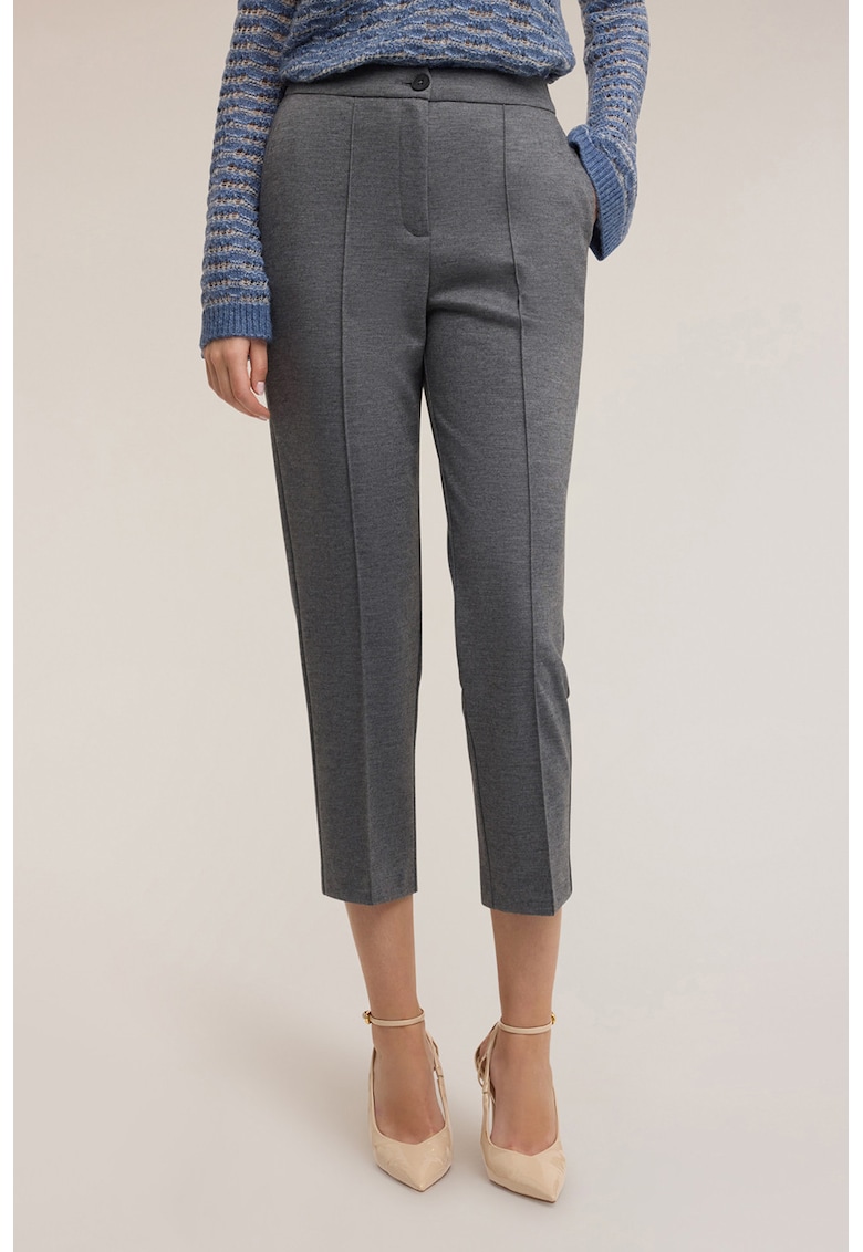 Pantaloni capri din amestec de lana