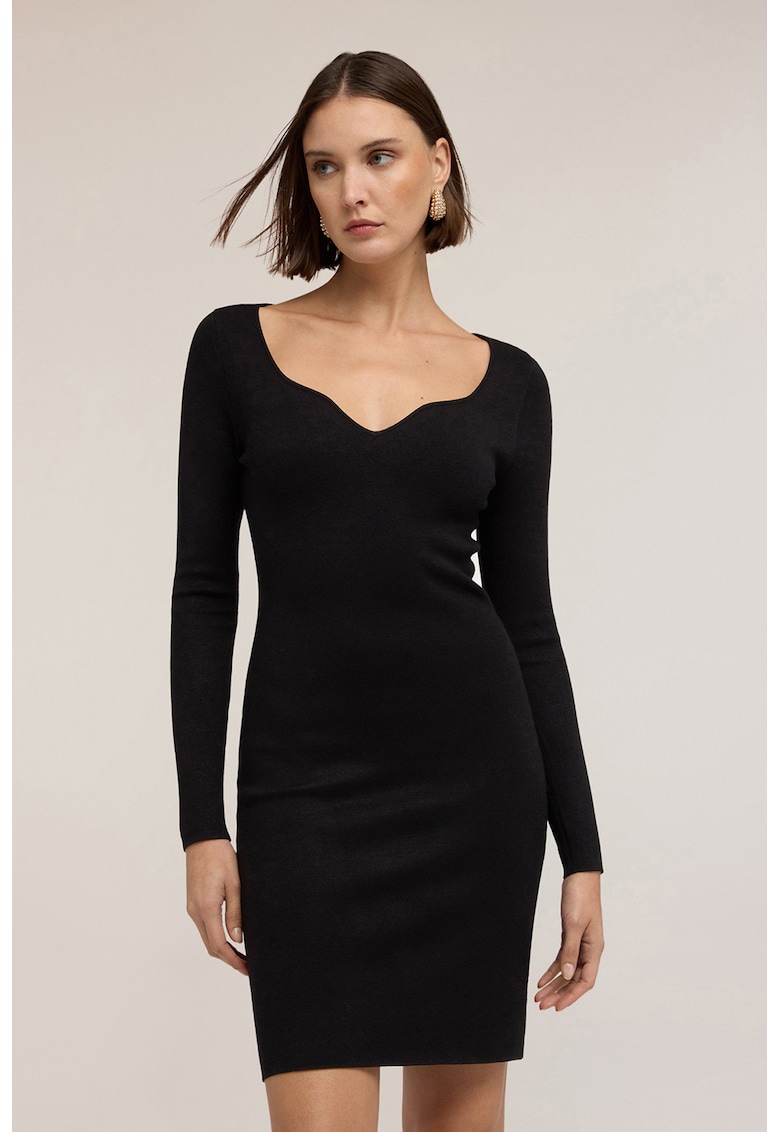 Rochie scurta cambrata cu decolteu in V