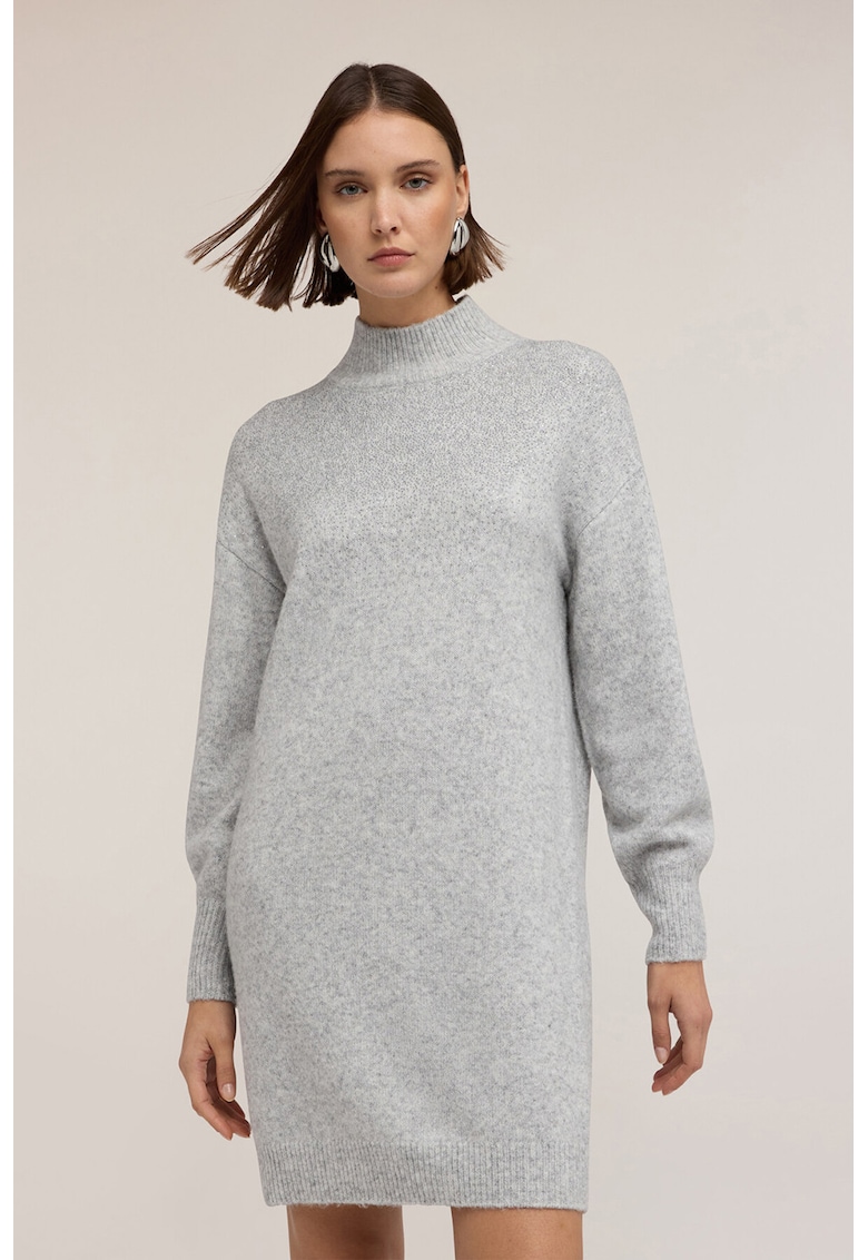 Pulover din amestec de lana cu guler inalt