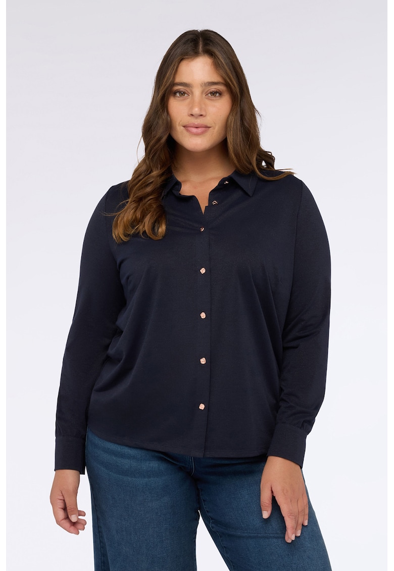 Camasa uni cu guler clasic - Albastru ultramarin