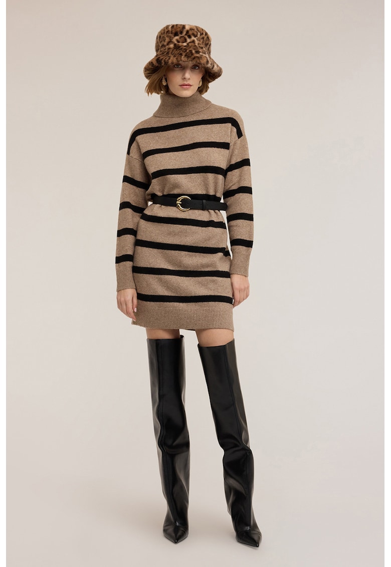 Rochie-pulover din amestec de lana