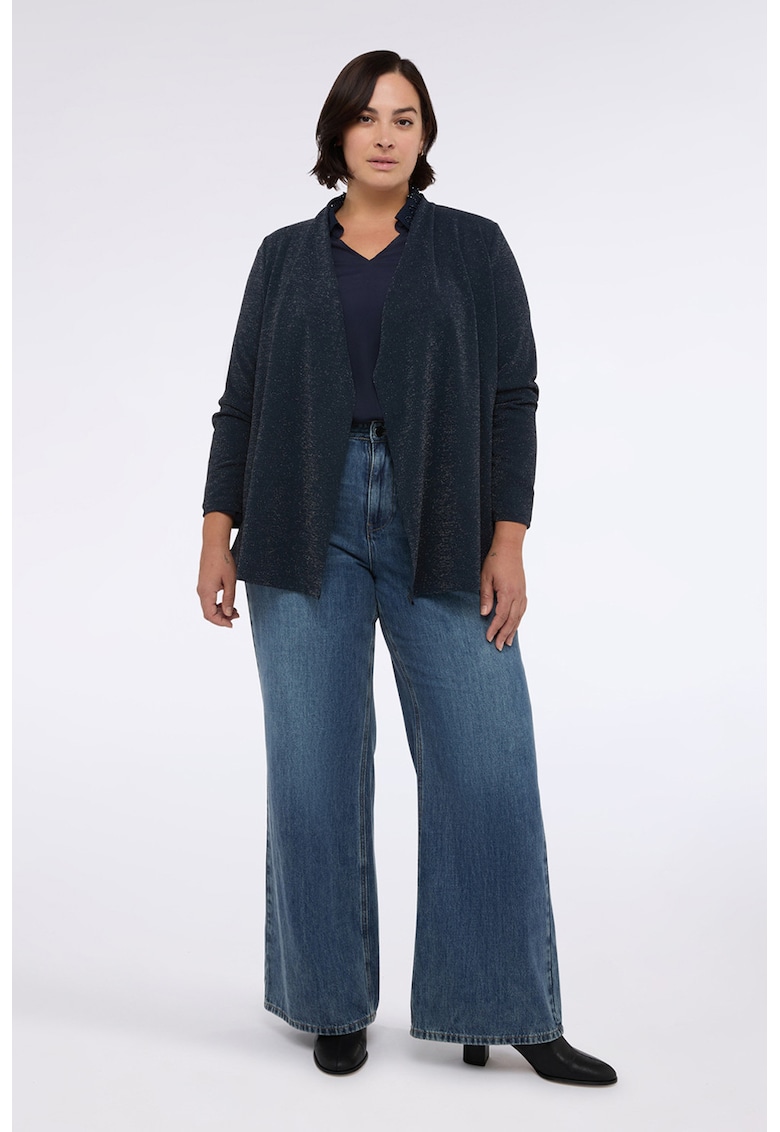Cardigan din lurex - fara inchidere - Albastru inchis