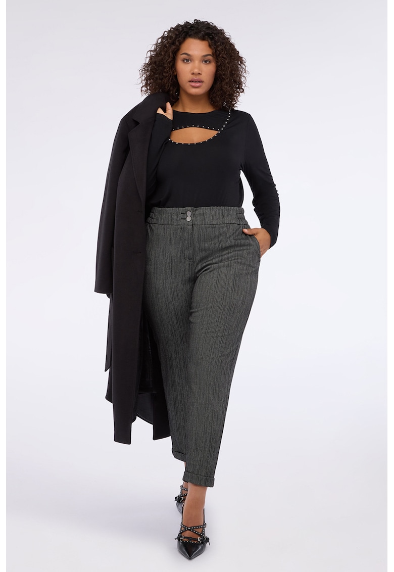 Bluza cu decupaj - Negru