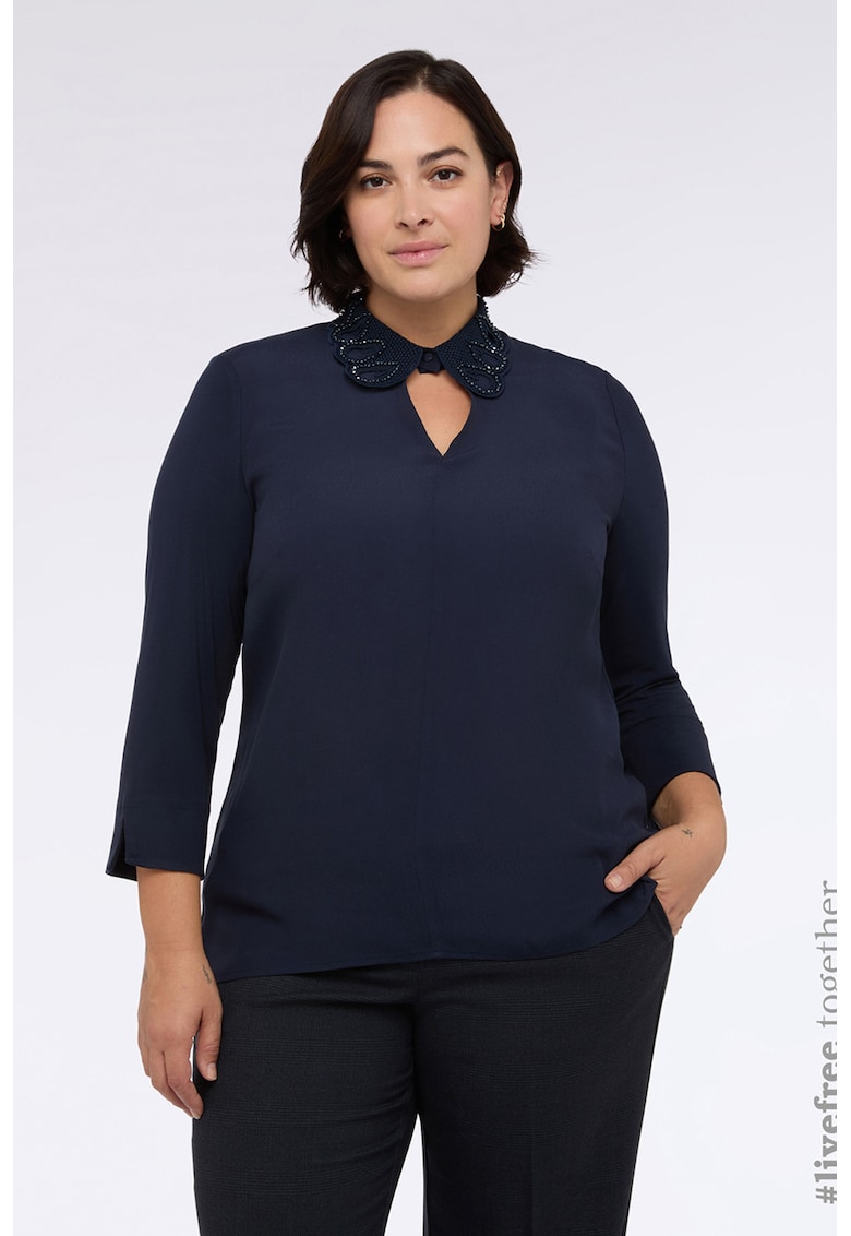 Bluza cu decupaj - Albastru ultramarin