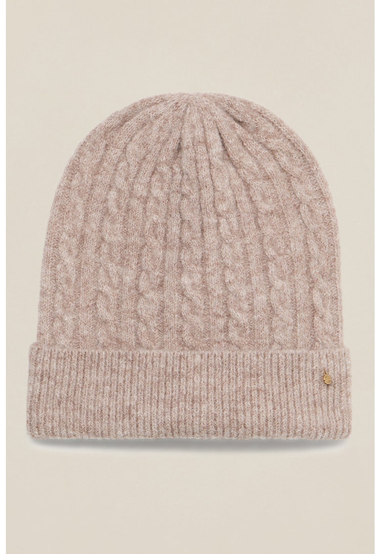 Caciula din amestec de lana cu model torsade