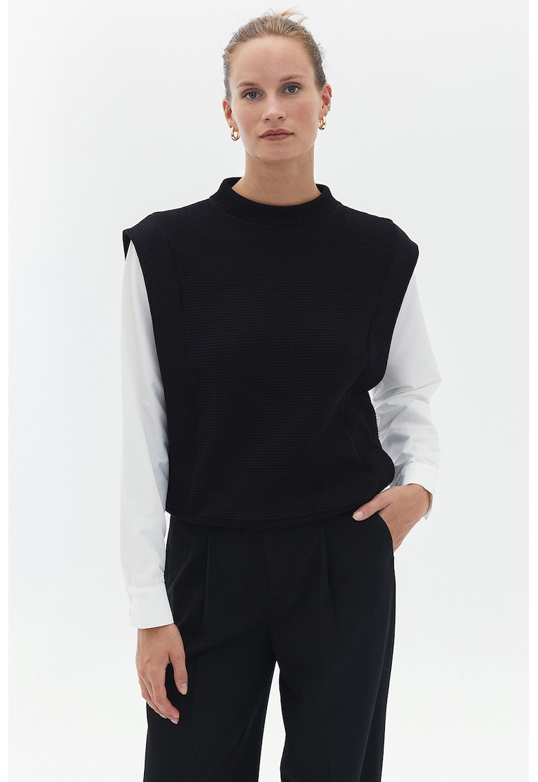 Pulover din bumbac fara maneci