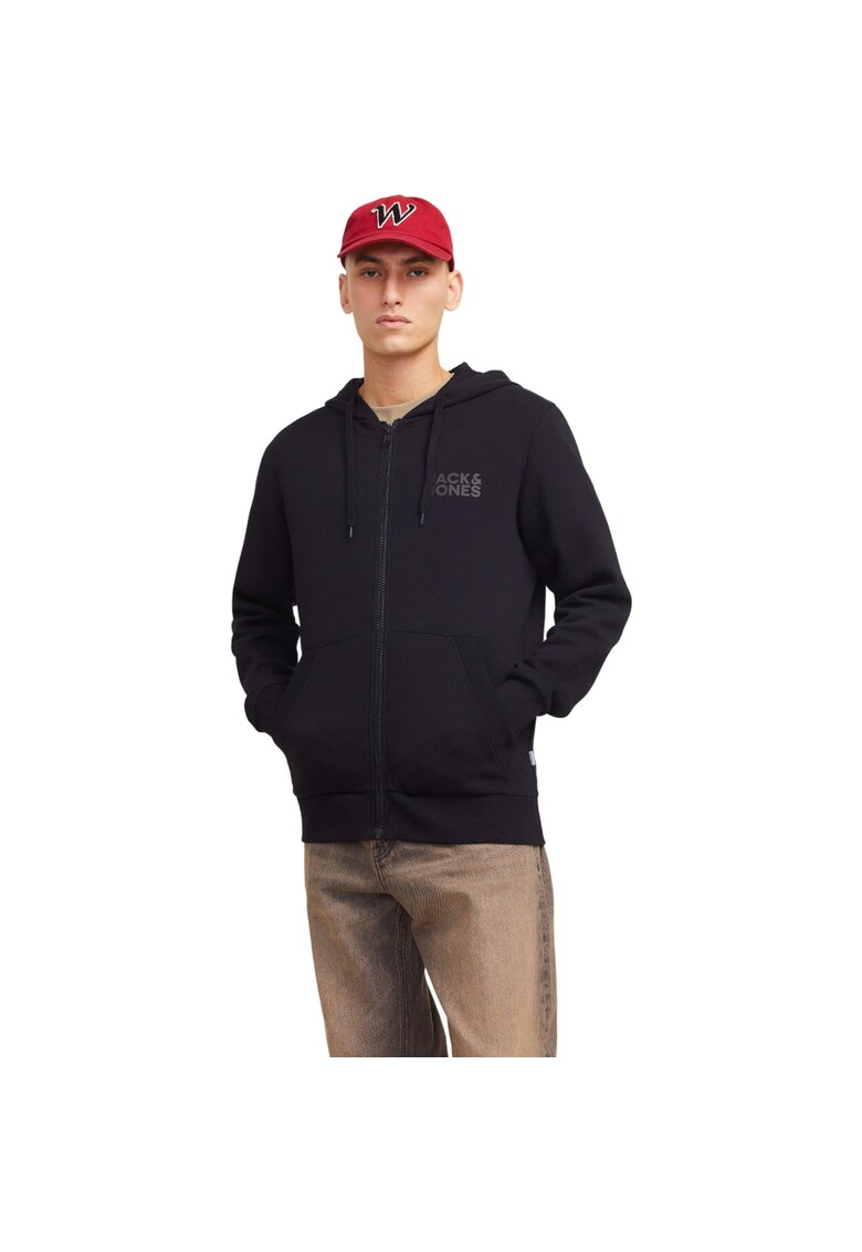Hanorac JACK &JONES Corp Logo Small Print Zip Hood 52136