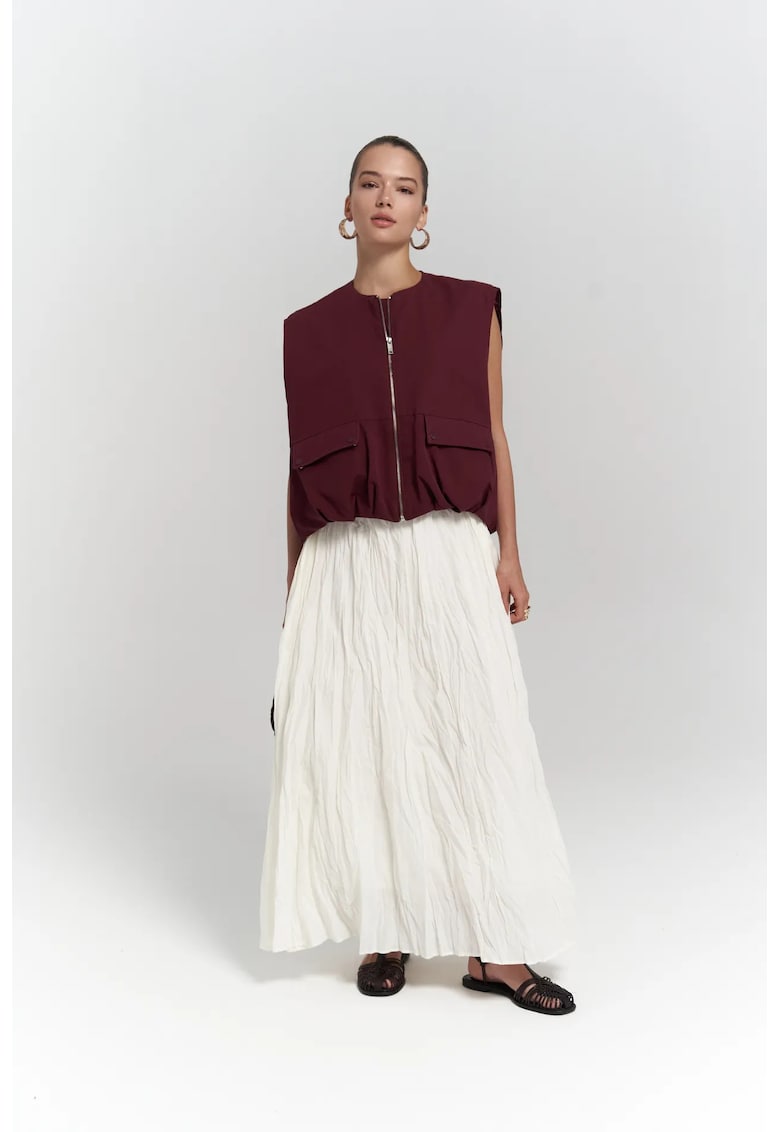 Fusta HiCCUP - Jayla Maxi - Alb Natural - textil